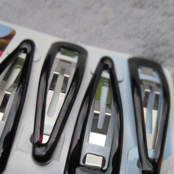 4 Scunci Dark Tortoiseshell 2 1/4" Epoxy Metal Snap Contour Hair Clips Conair - Picture 4 of 7